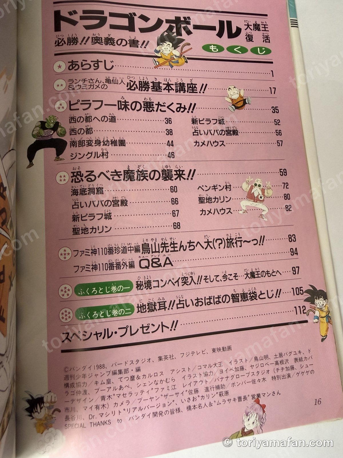 目次のページ